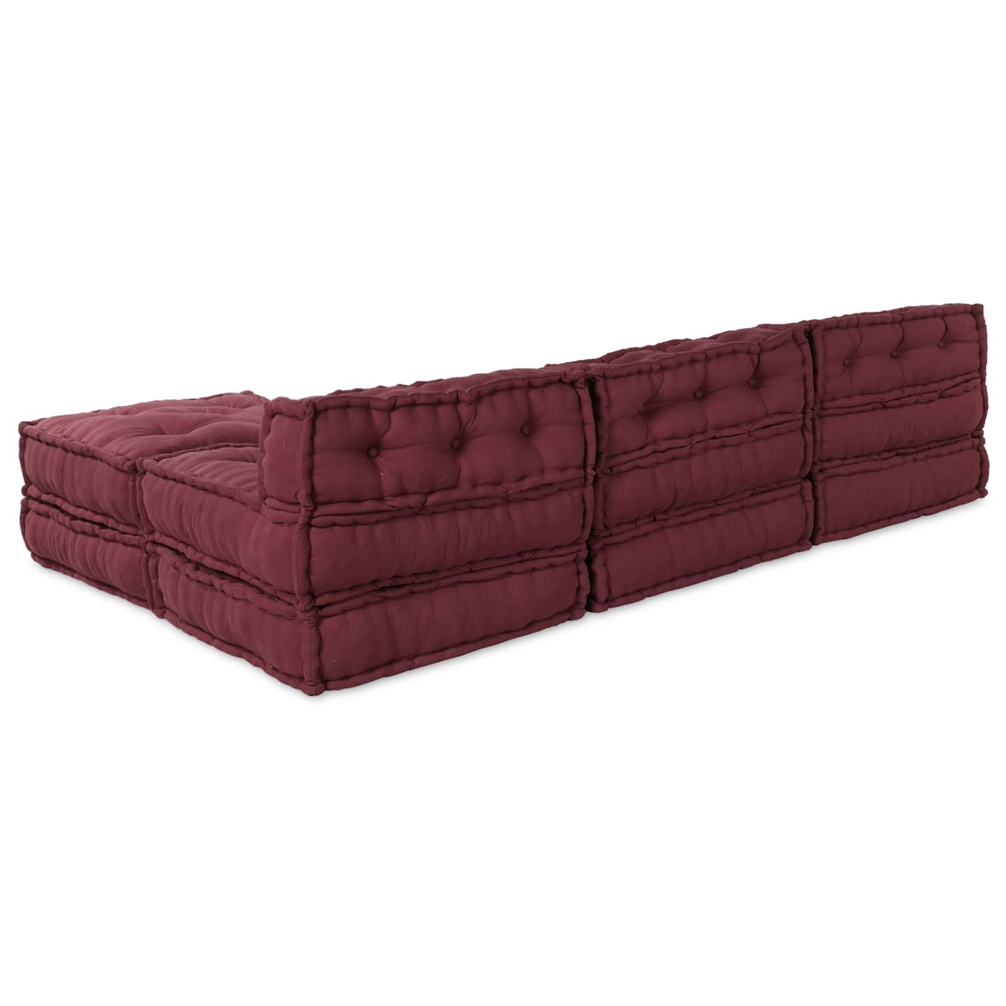 Modulair Sofabet 4 pcs Bordeaux Stof