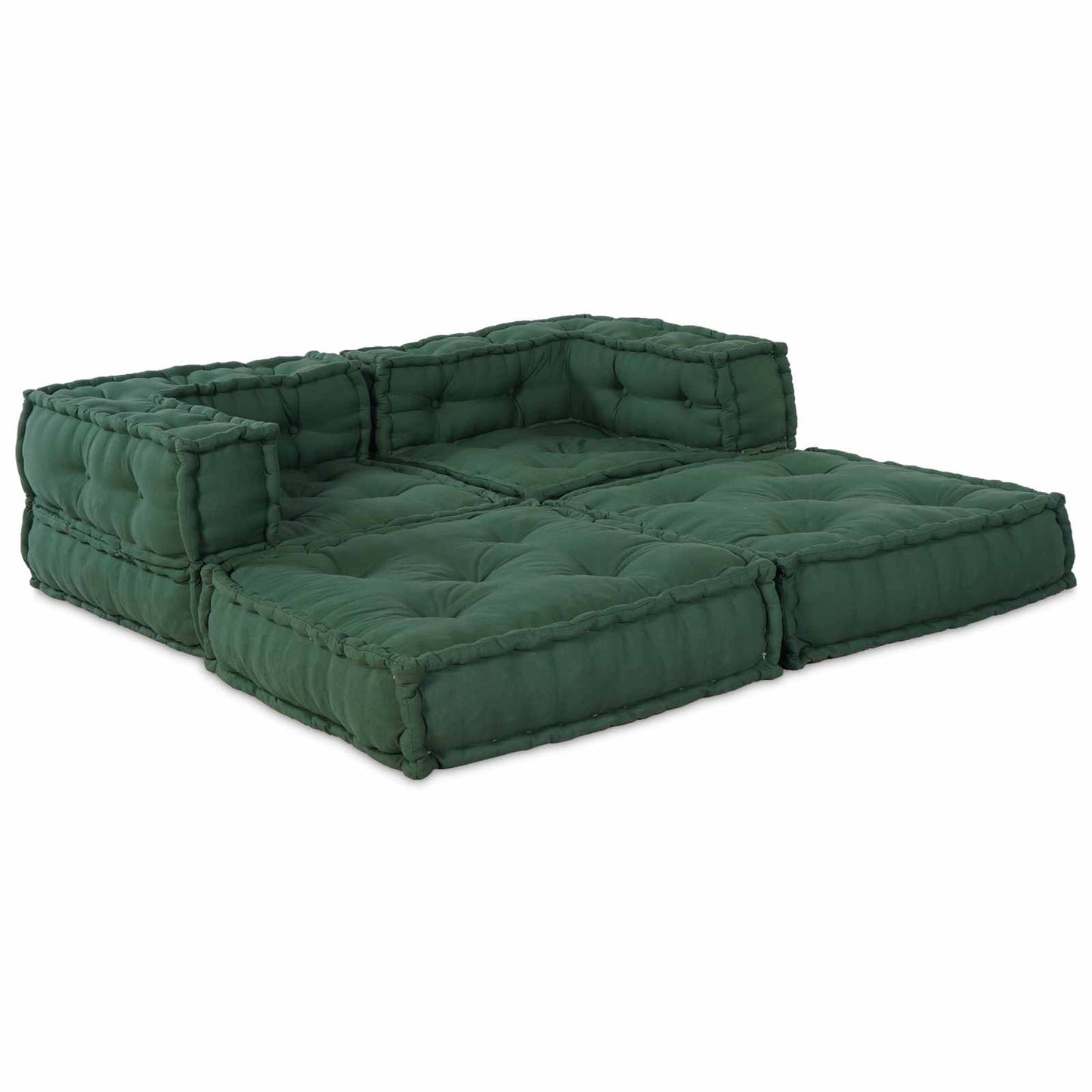 Modulair Sofabet 2 pcs Groen 140 x 70 x 56 cm Stof