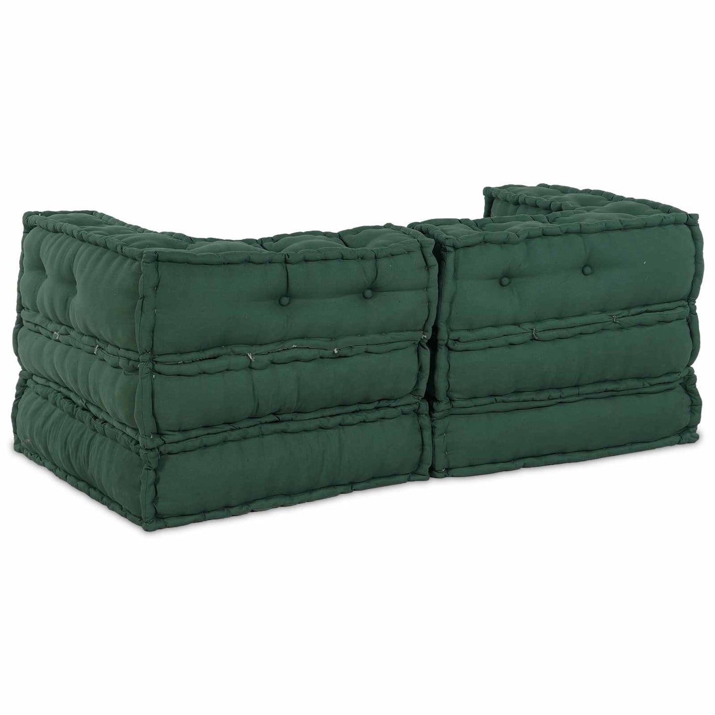 Modulair Sofabet 2 pcs Groen 140 x 70 x 56 cm Stof