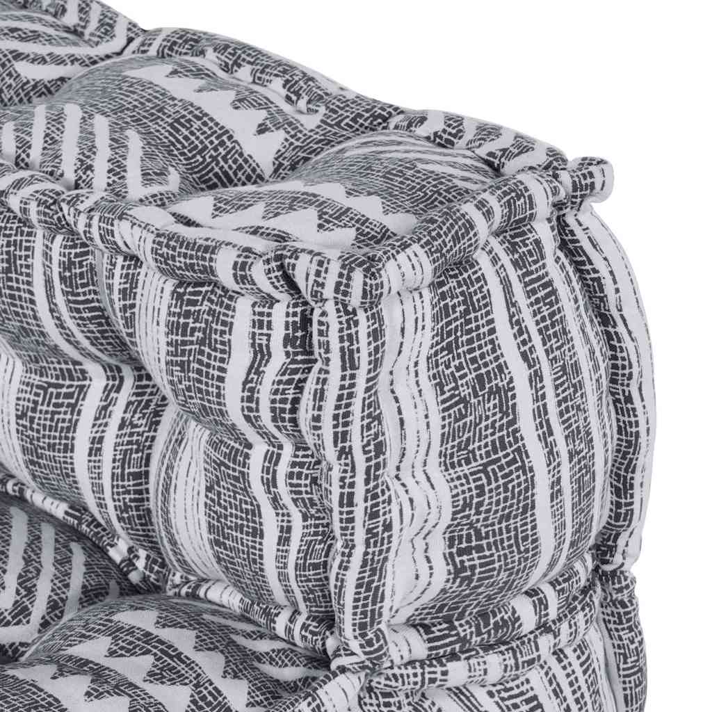 Modulair Sofabet 4 pcs Grijze Print Stof