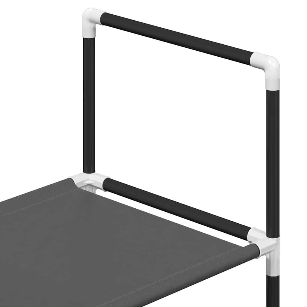 Schoenenrek 5-laags 44x28x94 cm nonwoven stof zwart is nu te koop bij PeponiXL, paradijselijk wonen!