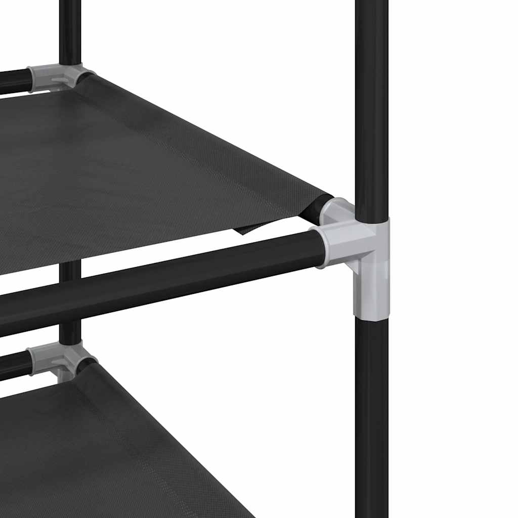 Schoenenrek 10-laags 44x28x180 cm nonwoven stof zwart is nu te koop bij PeponiXL, paradijselijk wonen!