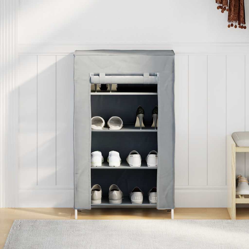 Schoenenkast 60,5x30x97 cm vliesvlies grijs is nu te koop bij PeponiXL, paradijselijk wonen!