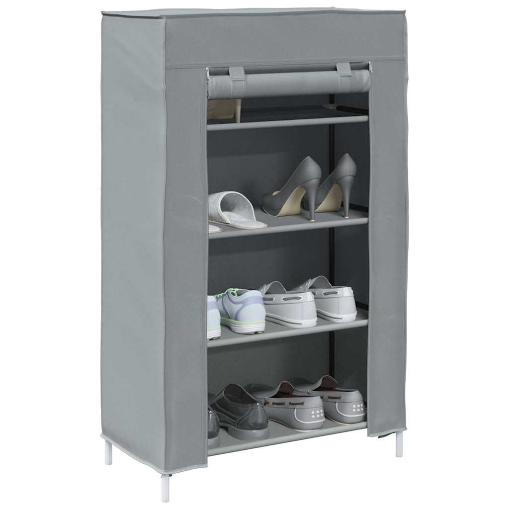 Schoenenkast 60,5x30x97 cm vliesvlies grijs is nu te koop bij PeponiXL, paradijselijk wonen!