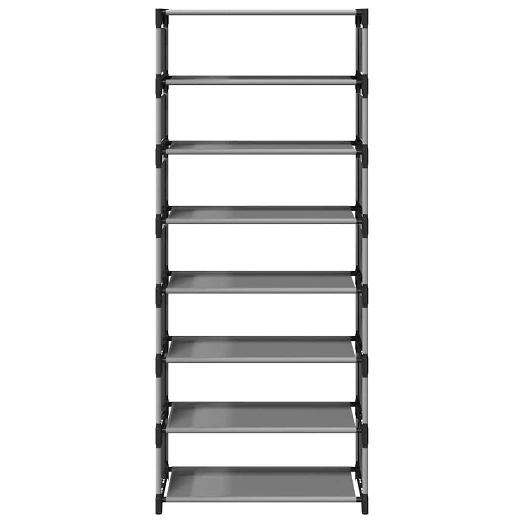 Schoenenrek 8-laags 54x28x124 cm nonwoven stof grijs is nu te koop bij PeponiXL, paradijselijk wonen!