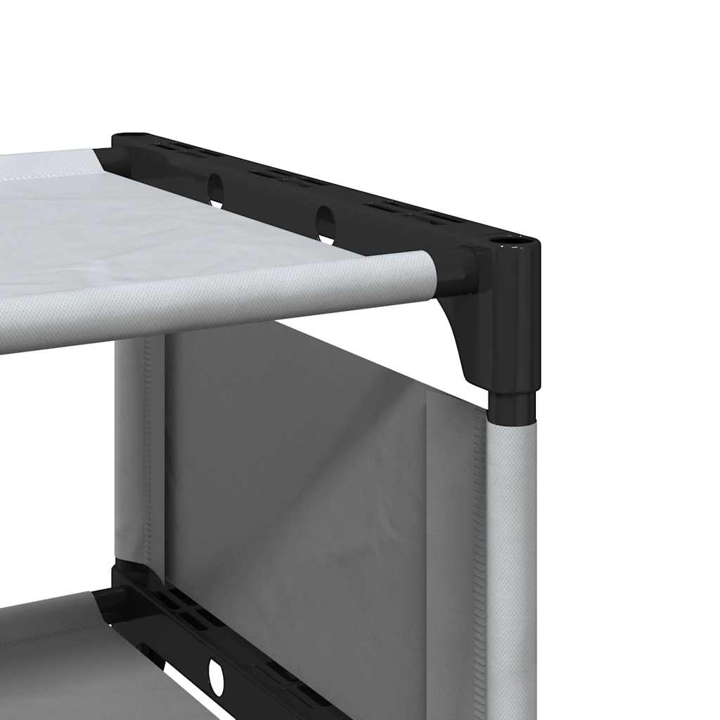Schoenenrek 8-laags 54x28x124 cm nonwoven stof grijs is nu te koop bij PeponiXL, paradijselijk wonen!