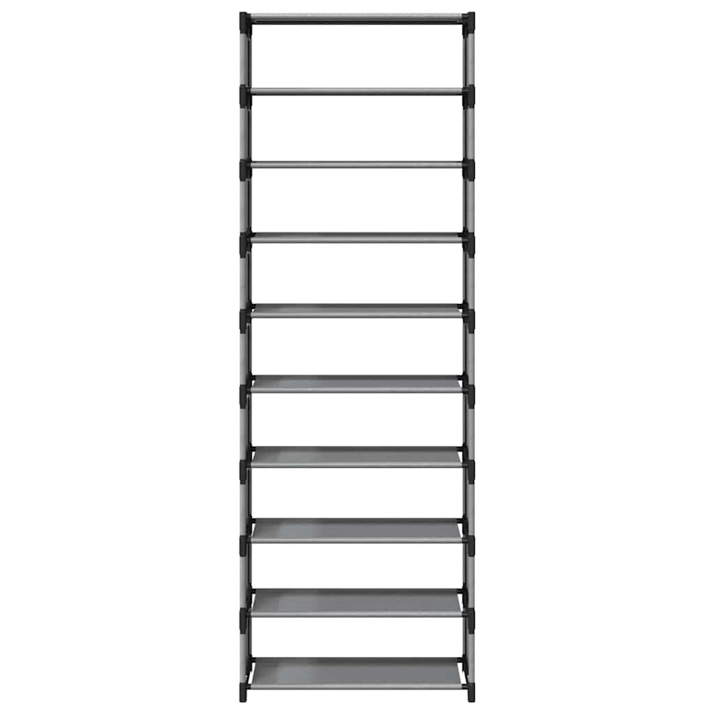 Schoenenrek 10-laags 54x28x158 cm nonwoven stof grijs is nu te koop bij PeponiXL, paradijselijk wonen!