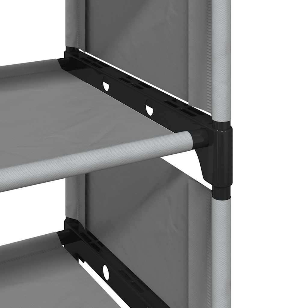 Schoenenrek 10-laags 54x28x158 cm nonwoven stof grijs is nu te koop bij PeponiXL, paradijselijk wonen!