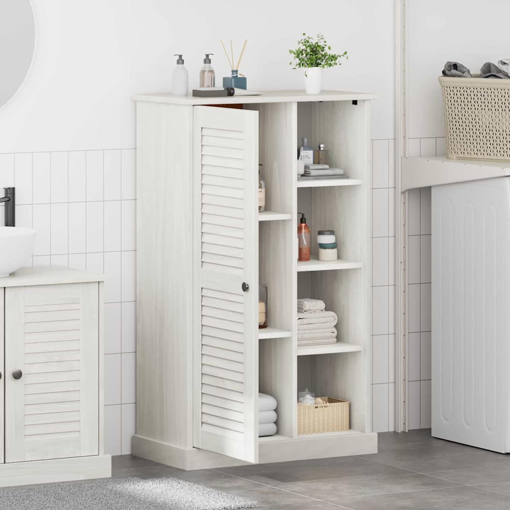 Badkamerkast met plank VIGO Wit en Antiek Wit 68 x 34 x 110 cm is nu te koop bij PeponiXL, paradijselijk wonen!