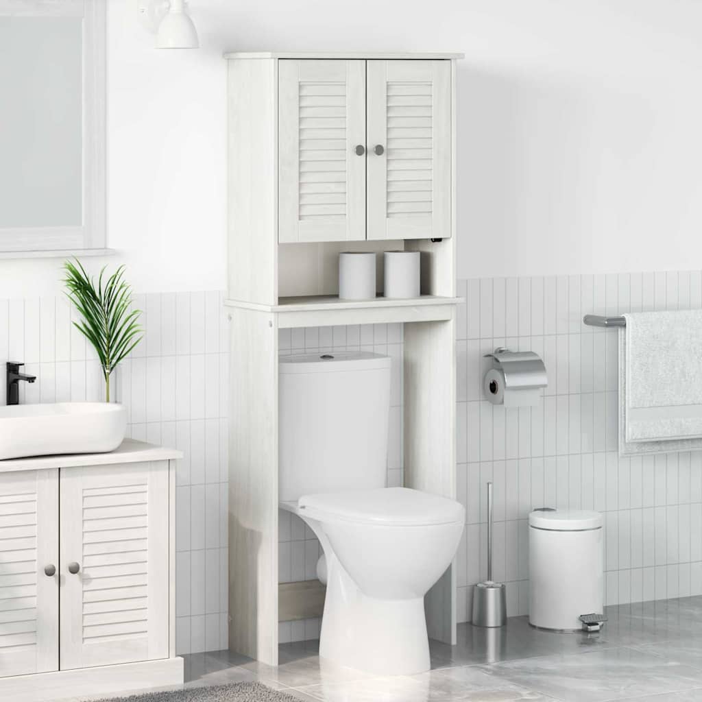 Toiletkast met plank VIGO Wit en Antiek Wit 60 x 27 x 161 cm is nu te koop bij PeponiXL, paradijselijk wonen!