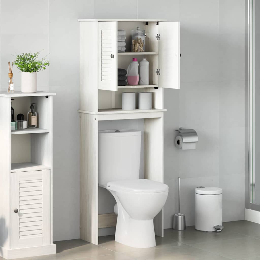 Toiletkast met plank VIGO Wit en Antiek Wit 60 x 27 x 161 cm is nu te koop bij PeponiXL, paradijselijk wonen!