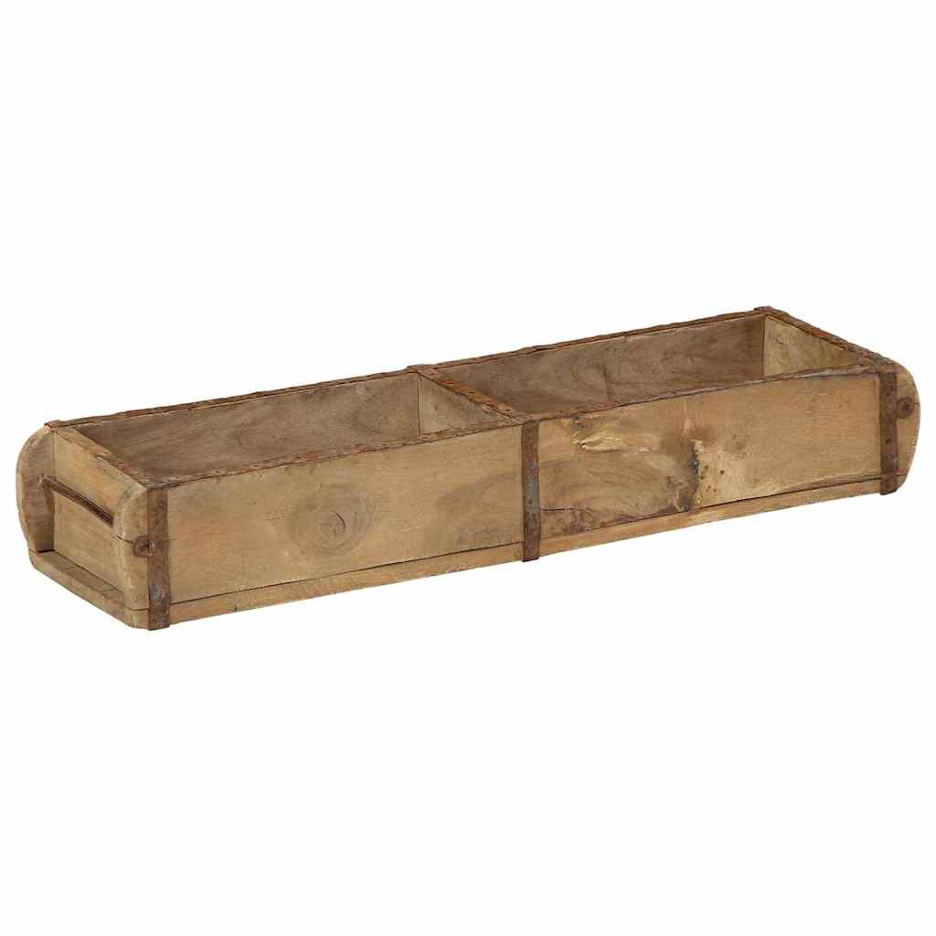 Dienblad 4 pcs Bruin 57 x 15 x 9 cm Massief Gerecycled Hout is nu te koop bij PeponiXL, paradijselijk wonen!
