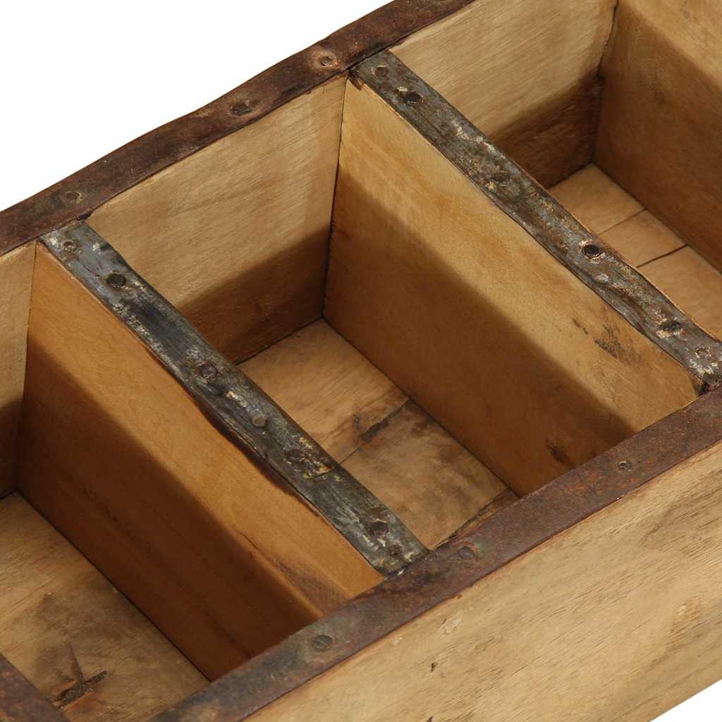 Dienblad 4 pcs Bruin 30 x 14 x 9 cm Massief Gerecycled Hout is nu te koop bij PeponiXL, paradijselijk wonen!