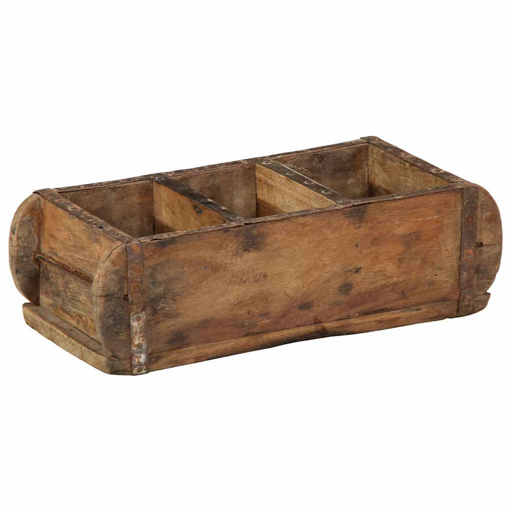 Dienblad 4 pcs Bruin 30 x 14 x 9 cm Massief Gerecycled Hout is nu te koop bij PeponiXL, paradijselijk wonen!