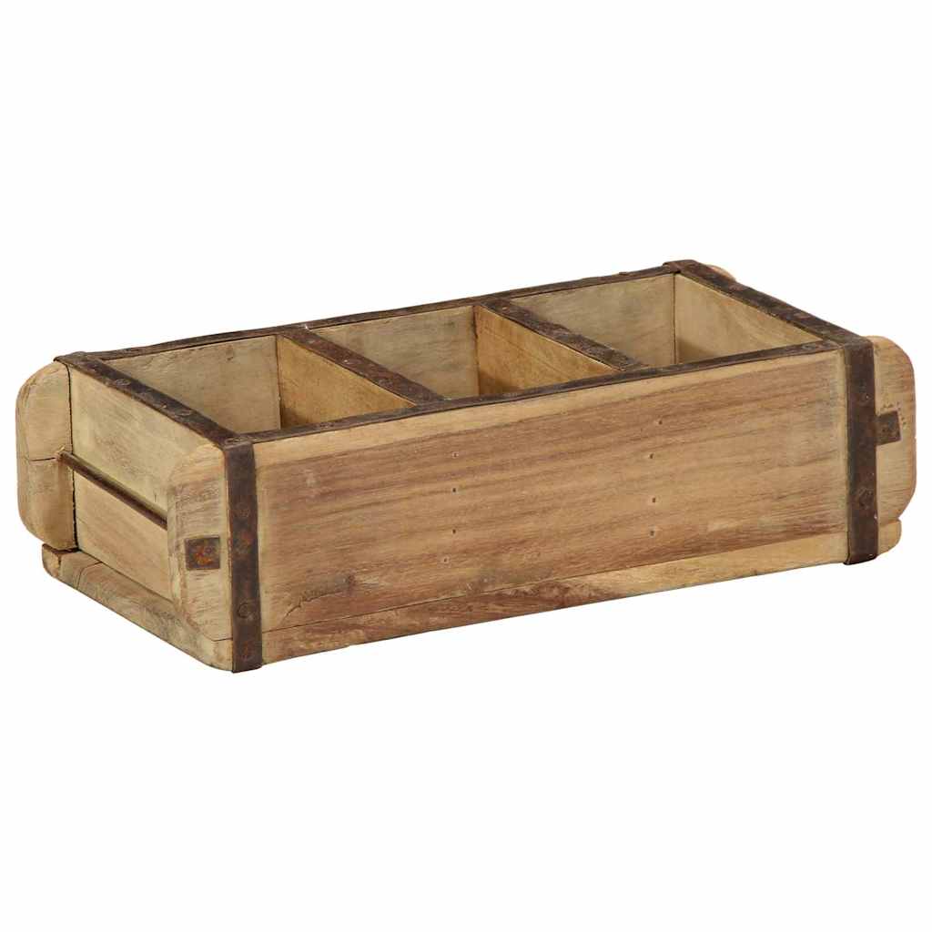 Dienblad 4 pcs Bruin 30 x 14 x 9 cm Massief Gerecycled Hout is nu te koop bij PeponiXL, paradijselijk wonen!