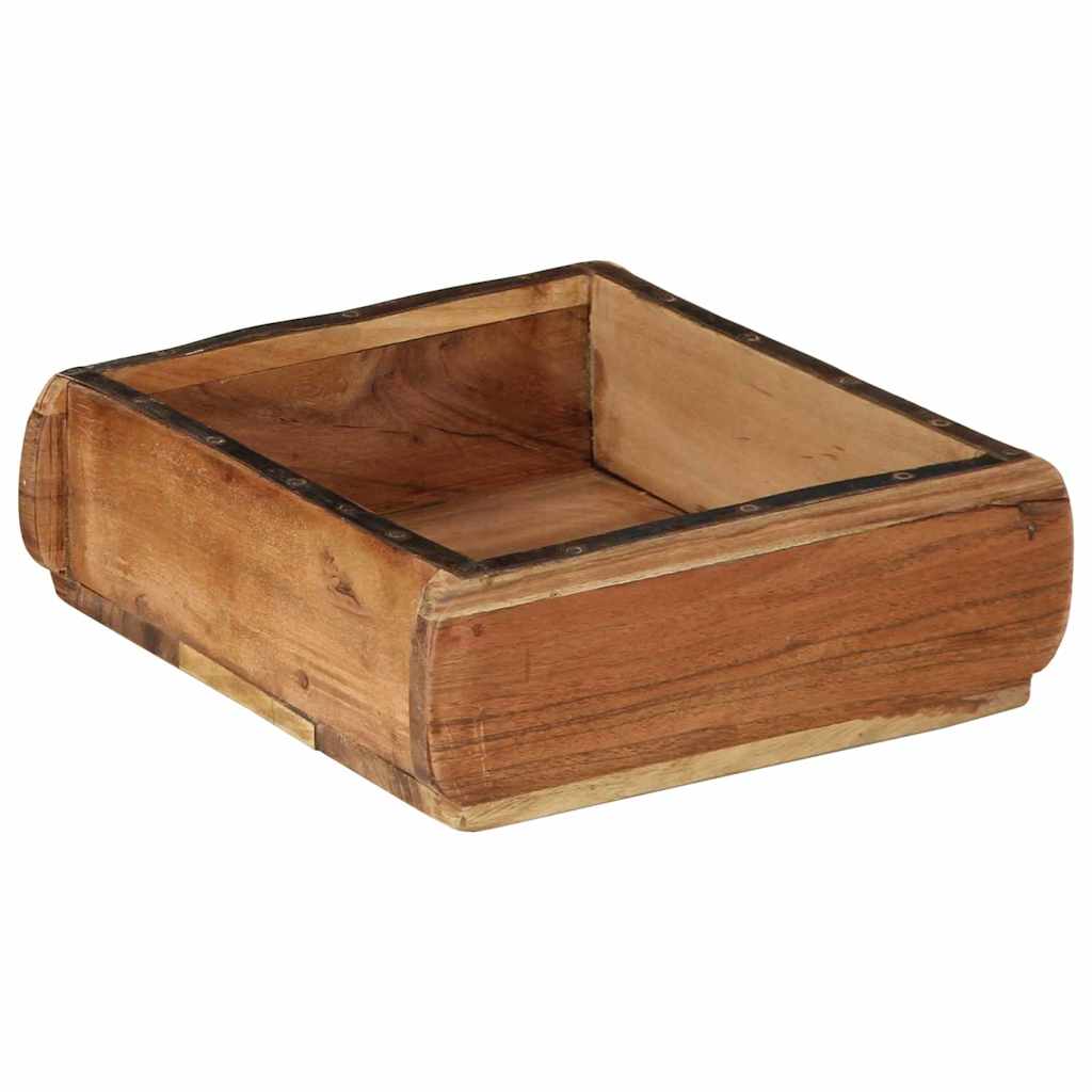 Dienblad 2 pcs Bruin 29 x 31 x 10 cm Massief Gerecycled Hout is nu te koop bij PeponiXL, paradijselijk wonen!