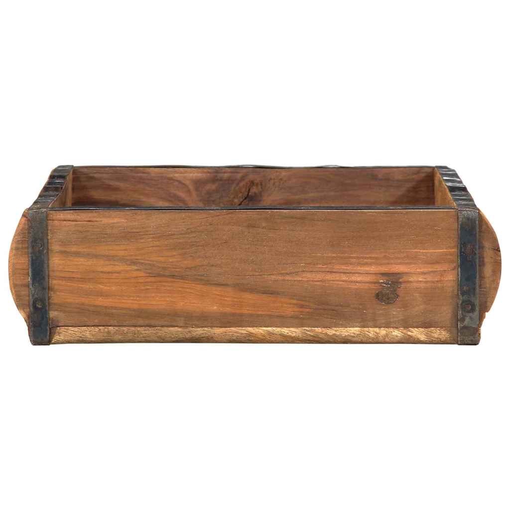 Dienblad Bruin 29 x 31 x 10 cm Massief Gerecycled Hout is nu te koop bij PeponiXL, paradijselijk wonen!