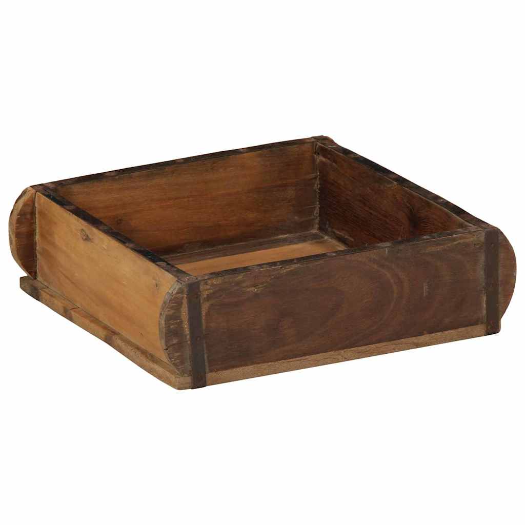 Dienblad 4 pcs Bruin 29 x 31 x 10 cm Massief Gerecycled Hout is nu te koop bij PeponiXL, paradijselijk wonen!