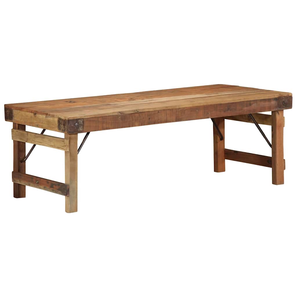 Salontafel Bruin 110 x 55 x 40 cm Massief Gerecycled Hout is nu te koop bij PeponiXL, paradijselijk wonen!