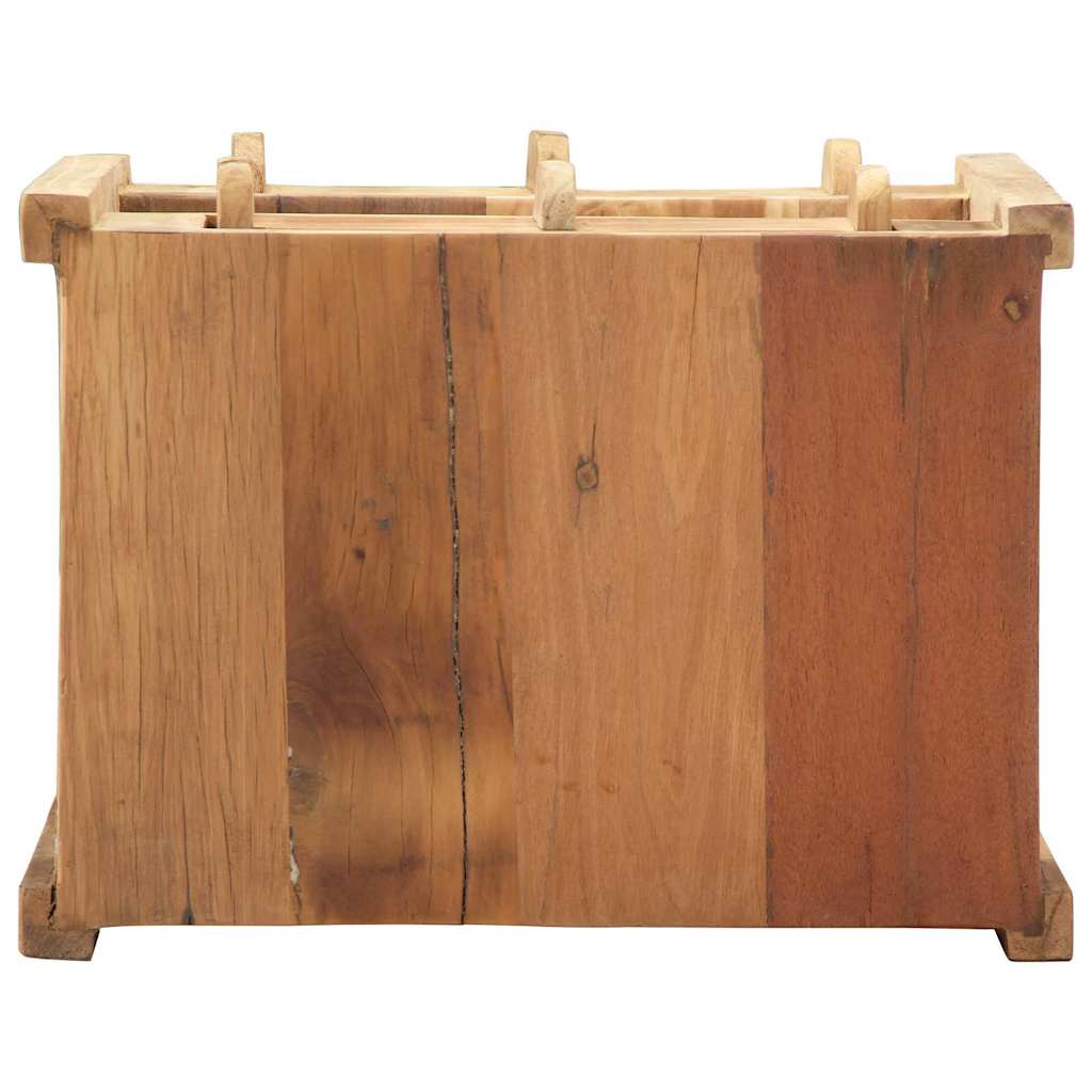 Bijzettafel Bruin 43 x 32 x 46 cm Massief Gerecycled Hout is nu te koop bij PeponiXL, paradijselijk wonen!