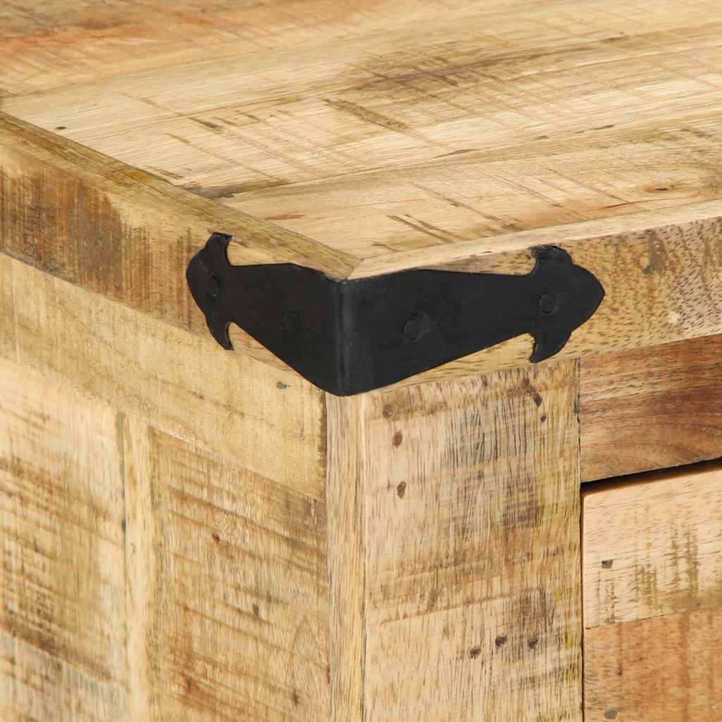 Bank met lade met opslag Bruin 110 x 35 x 50 cm Ruw Mango is nu te koop bij PeponiXL, paradijselijk wonen!