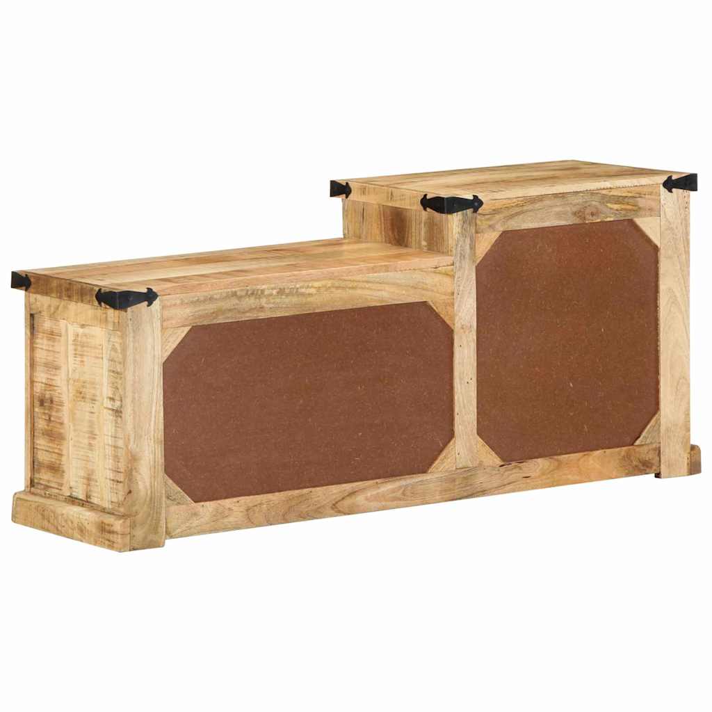 Bank met lade met opslag Bruin 110 x 35 x 50 cm Ruw Mango is nu te koop bij PeponiXL, paradijselijk wonen!