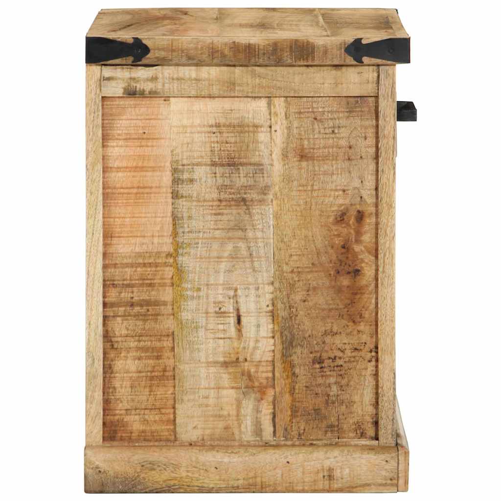 Bank met lade met opslag Bruin 110 x 35 x 50 cm Ruw Mango is nu te koop bij PeponiXL, paradijselijk wonen!