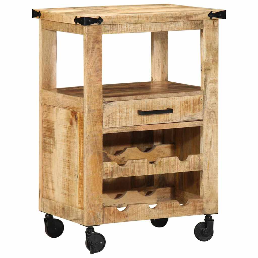 Keuken Trolley Bruin 55 x 40 x 80 cm Massief Mango Hout is nu te koop bij PeponiXL, paradijselijk wonen!