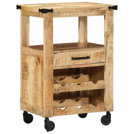 Keuken Trolley Bruin 55 x 40 x 80 cm Massief Mango Hout is nu te koop bij PeponiXL, paradijselijk wonen!
