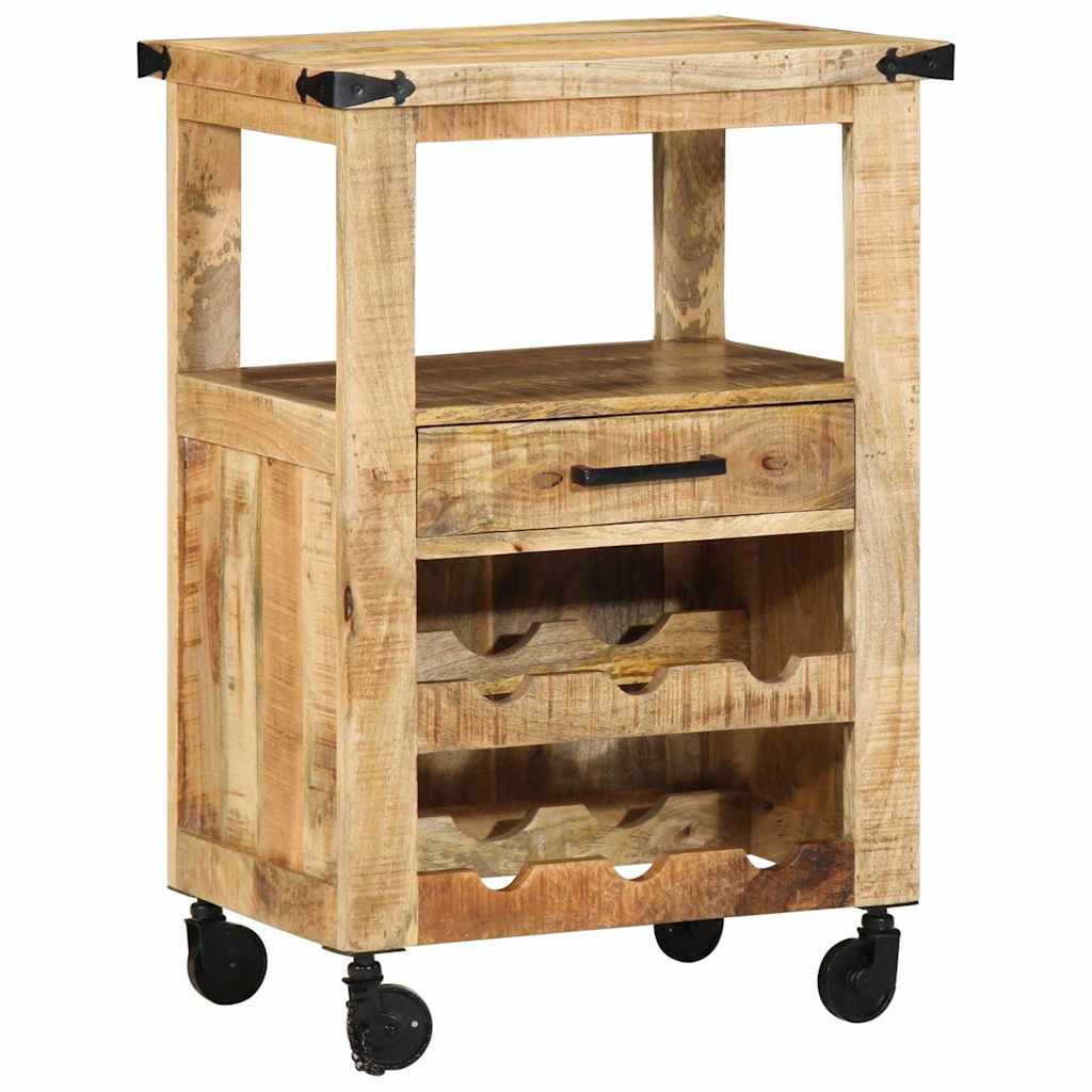 Keuken Trolley Bruin 55 x 40 x 80 cm Massief Mango Hout is nu te koop bij PeponiXL, paradijselijk wonen!