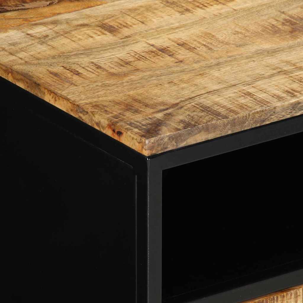Salontafel Bruin 90 x 50 x 40 cm Massief Mangohout en Metaal is nu te koop bij PeponiXL, paradijselijk wonen!