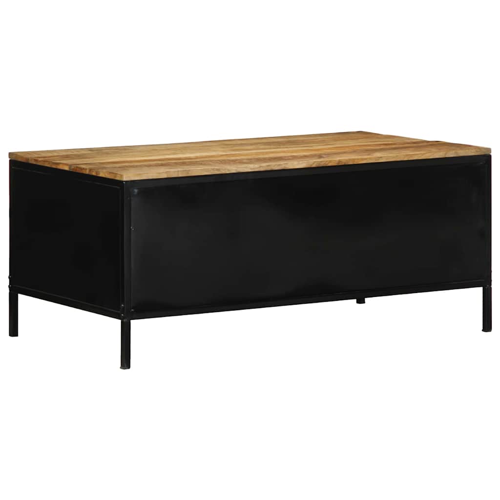 Salontafel Bruin 90 x 50 x 40 cm Massief Mangohout en Metaal is nu te koop bij PeponiXL, paradijselijk wonen!