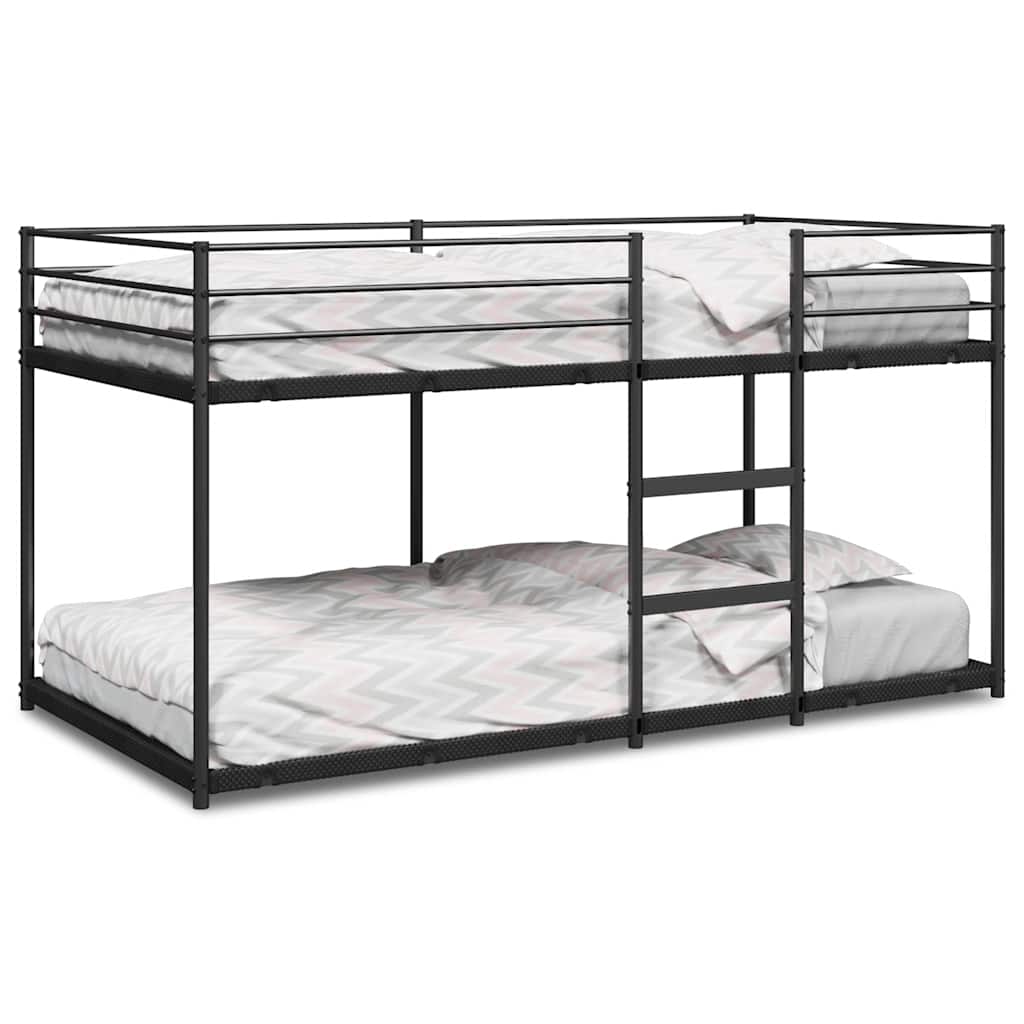 Stapelbed zonder matras 90x200 cm staal zwart is nu te koop bij PeponiXL, paradijselijk wonen!