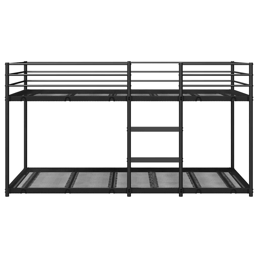 Stapelbed zonder matras 90x200 cm staal zwart is nu te koop bij PeponiXL, paradijselijk wonen!