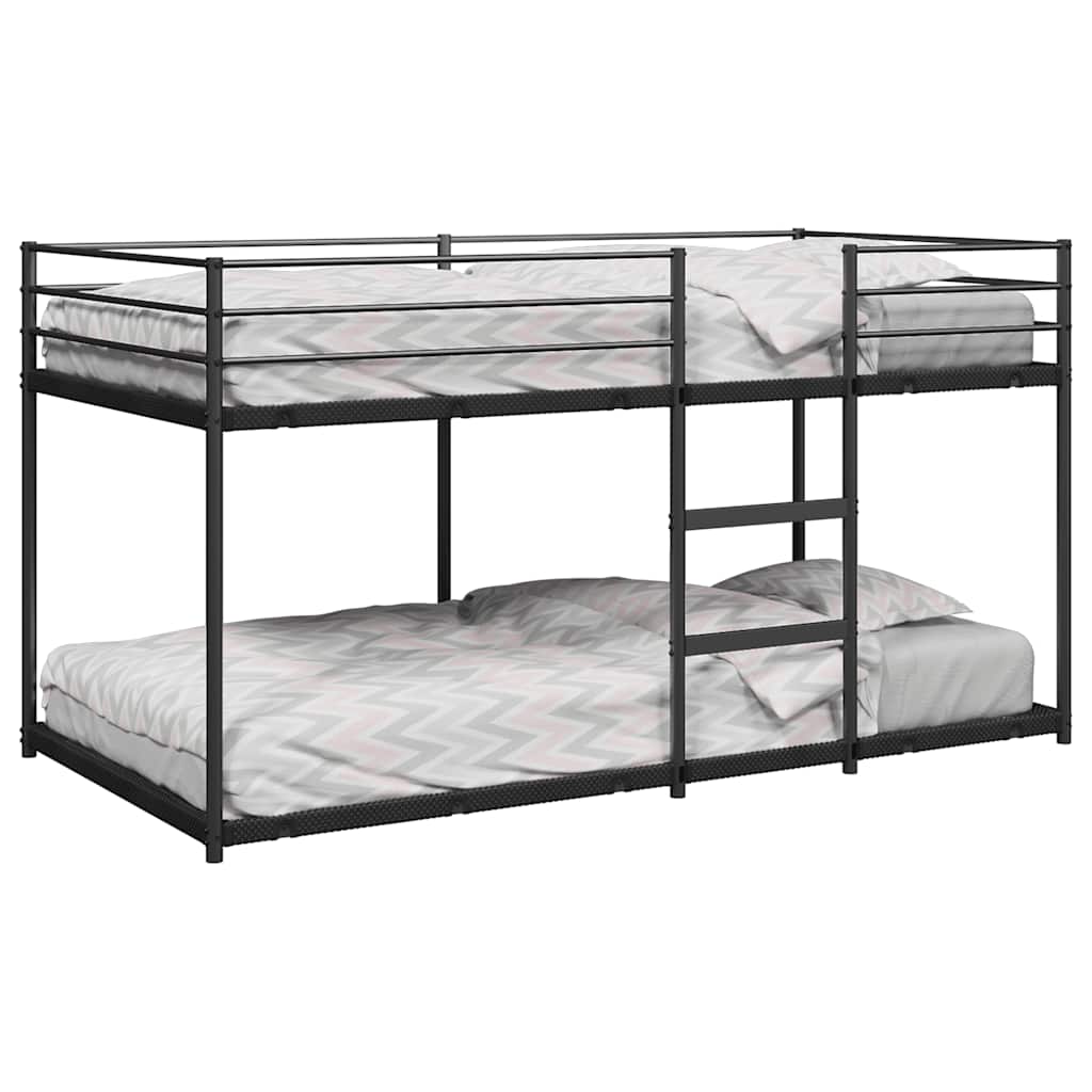 Stapelbed zonder matras 90x200 cm staal zwart is nu te koop bij PeponiXL, paradijselijk wonen!