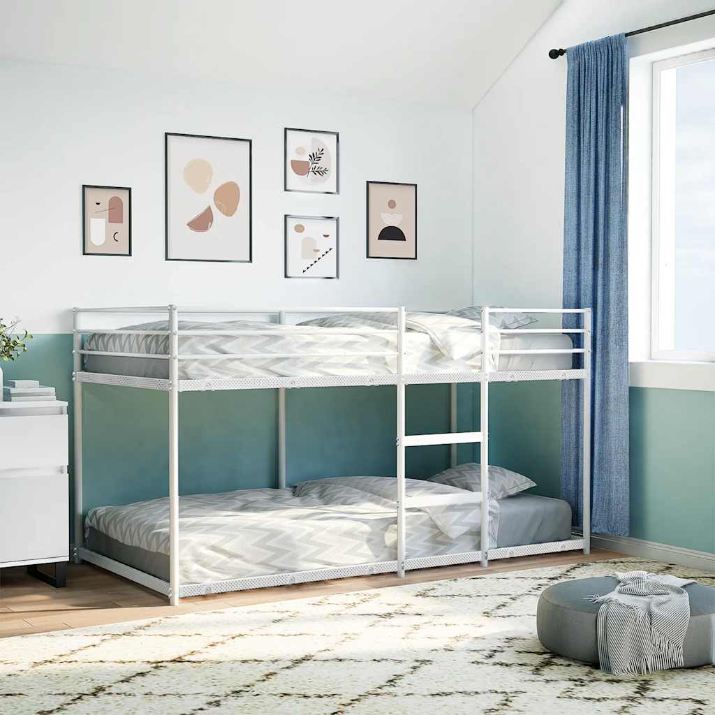 Stapelbed zonder matras 75x190 cm staal wit is nu te koop bij PeponiXL, paradijselijk wonen!