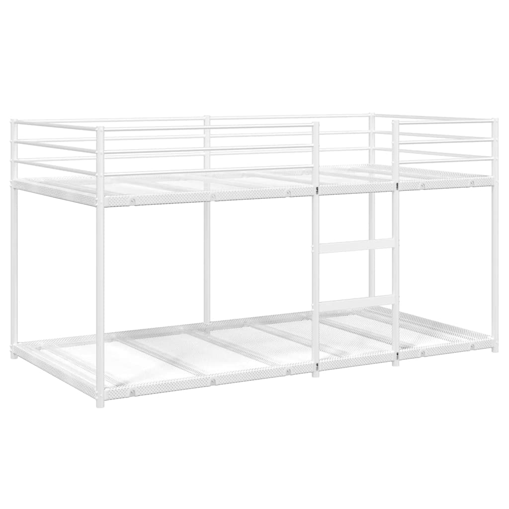 Stapelbed zonder matras 90x200 cm staal wit is nu te koop bij PeponiXL, paradijselijk wonen!