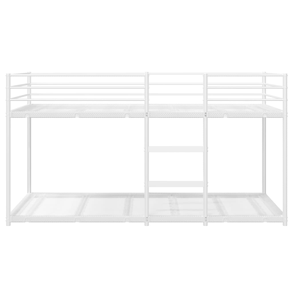 Stapelbed zonder matras 90x200 cm staal wit is nu te koop bij PeponiXL, paradijselijk wonen!