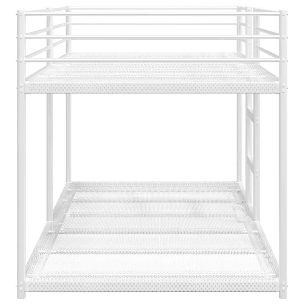 Stapelbed zonder matras 90x200 cm staal wit is nu te koop bij PeponiXL, paradijselijk wonen!