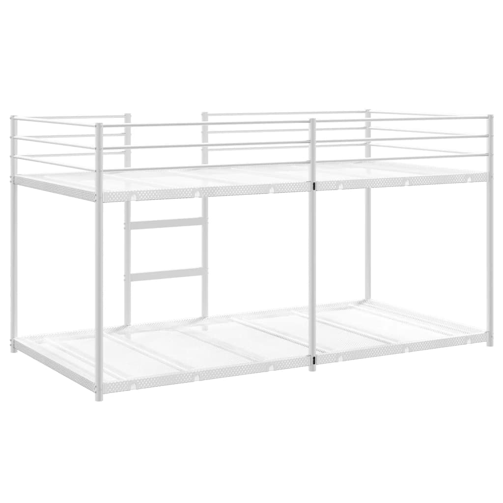 Stapelbed zonder matras 90x200 cm staal wit is nu te koop bij PeponiXL, paradijselijk wonen!