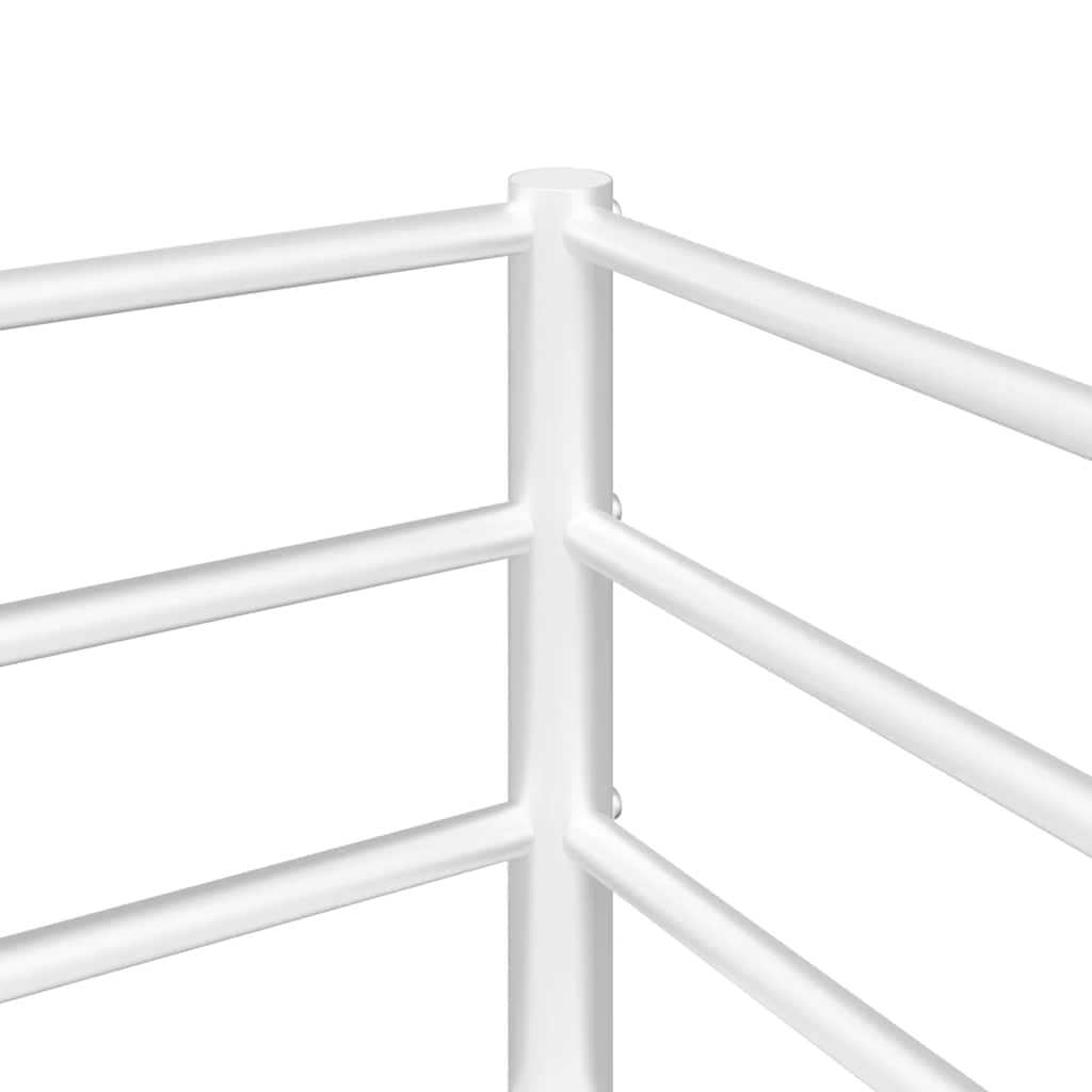 Stapelbed zonder matras 90x200 cm staal wit is nu te koop bij PeponiXL, paradijselijk wonen!