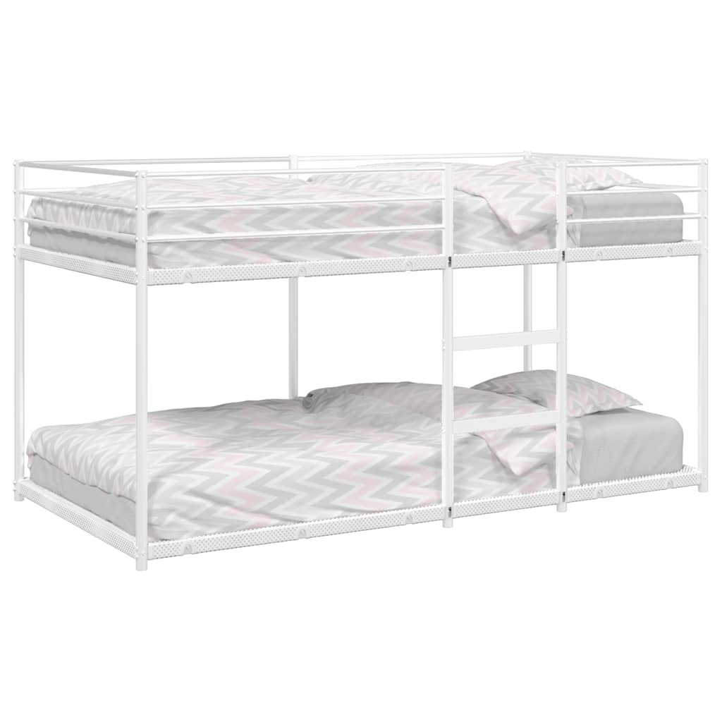 Stapelbed zonder matras 90x200 cm staal wit is nu te koop bij PeponiXL, paradijselijk wonen!