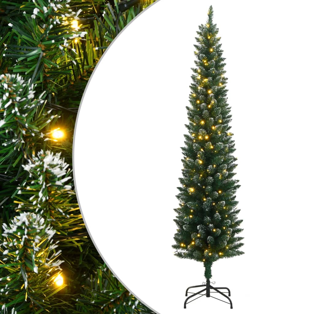 Kunstkerstboom smal met 150 LED's 120 cm is nu te koop bij PeponiXL, paradijselijk wonen!