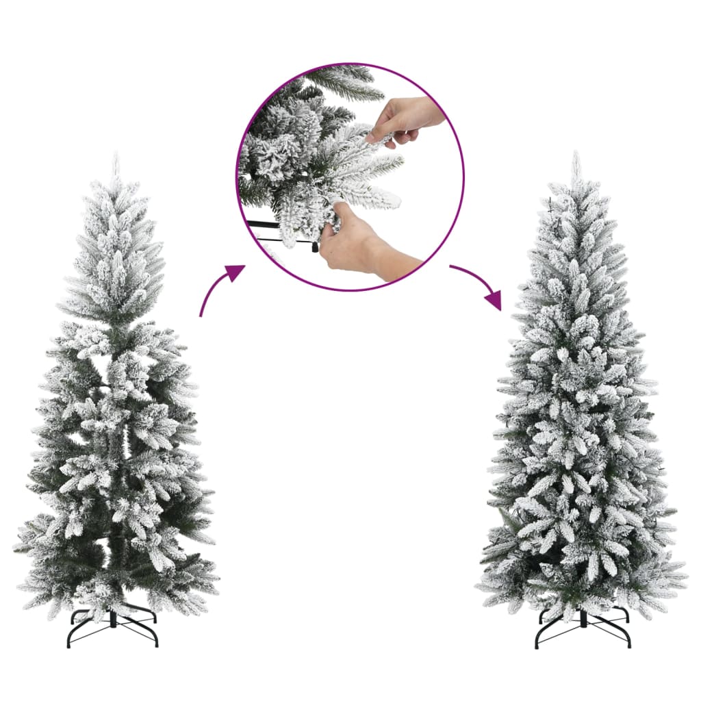 Kunstkerstboom met 150 LED's en sneeuw 120 cm is nu te koop bij PeponiXL, paradijselijk wonen!