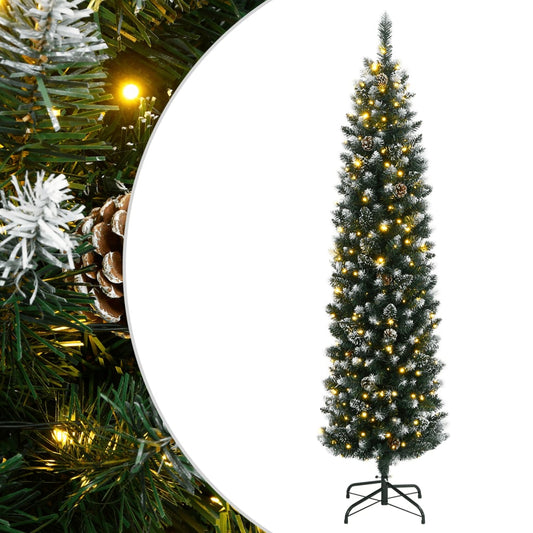 Kunstkerstboom smal met 150 LED's 120 cm is nu te koop bij PeponiXL, paradijselijk wonen!