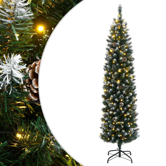 Kunstkerstboom smal met 300 LED's 180 cm is nu te koop bij PeponiXL, paradijselijk wonen!