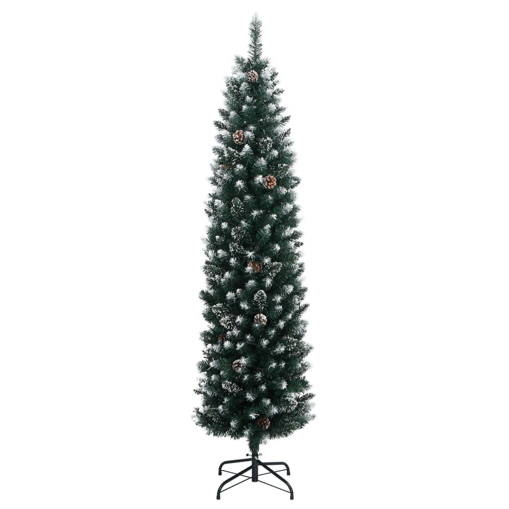 Kunstkerstboom smal met 300 LED's 240 cm is nu te koop bij PeponiXL, paradijselijk wonen!