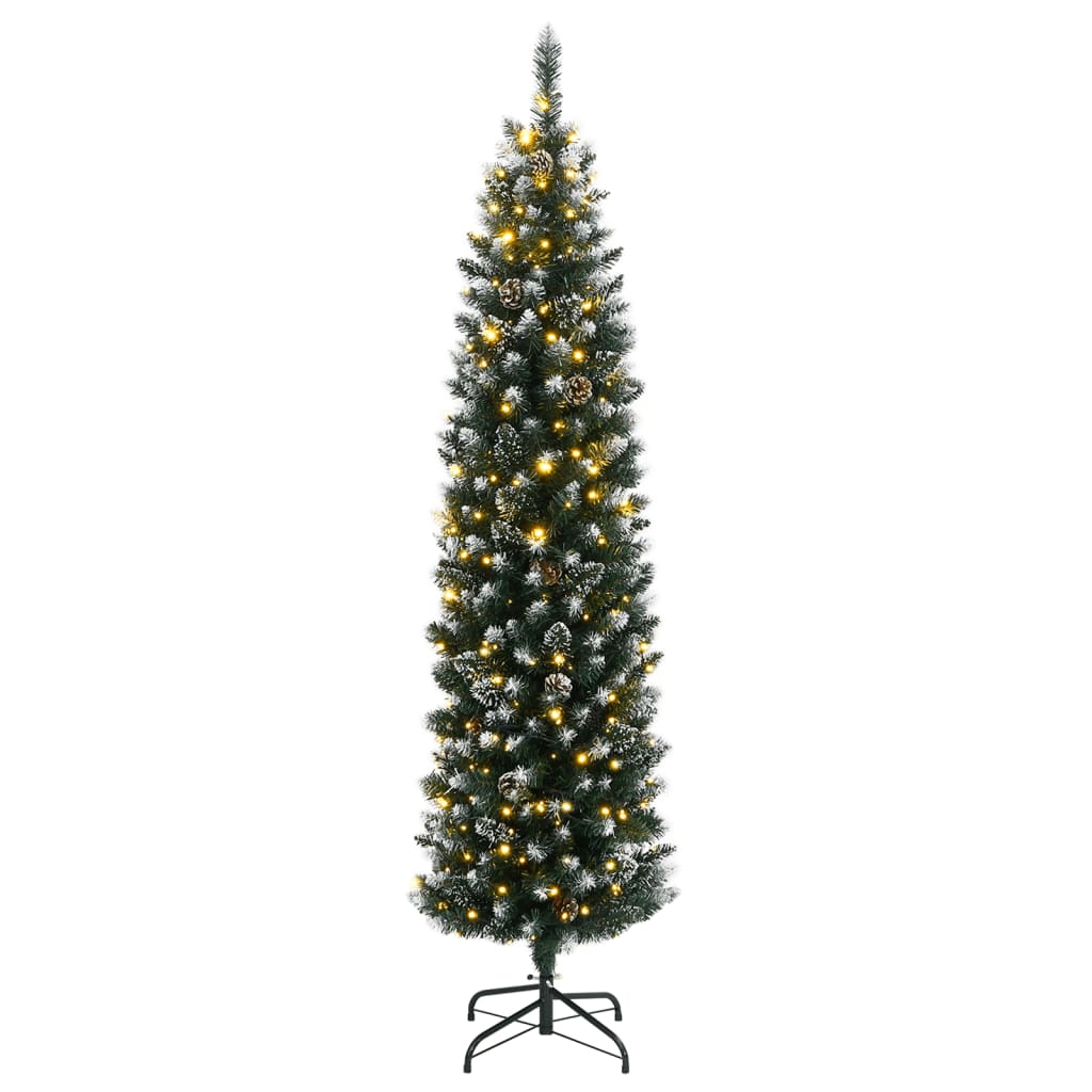 Kunstkerstboom smal met 300 LED's 240 cm is nu te koop bij PeponiXL, paradijselijk wonen!
