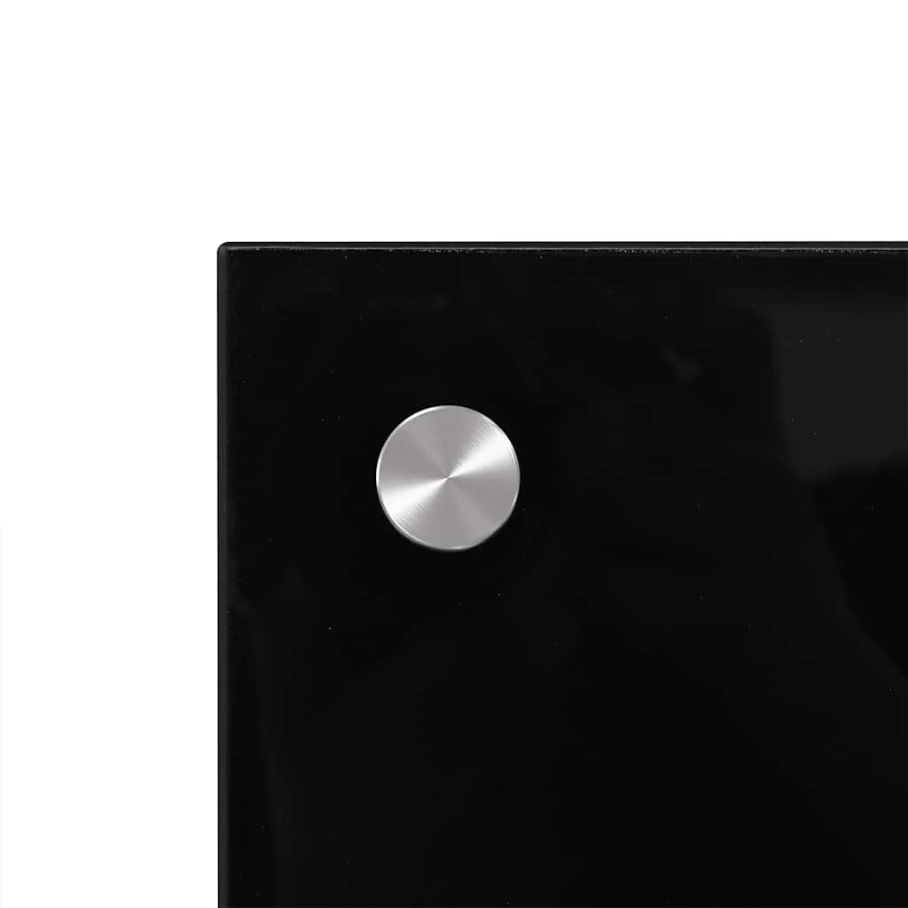 Spatschermen keuken 2 st 70x60 cm gehard glas zwart is nu te koop bij PeponiXL, paradijselijk wonen!