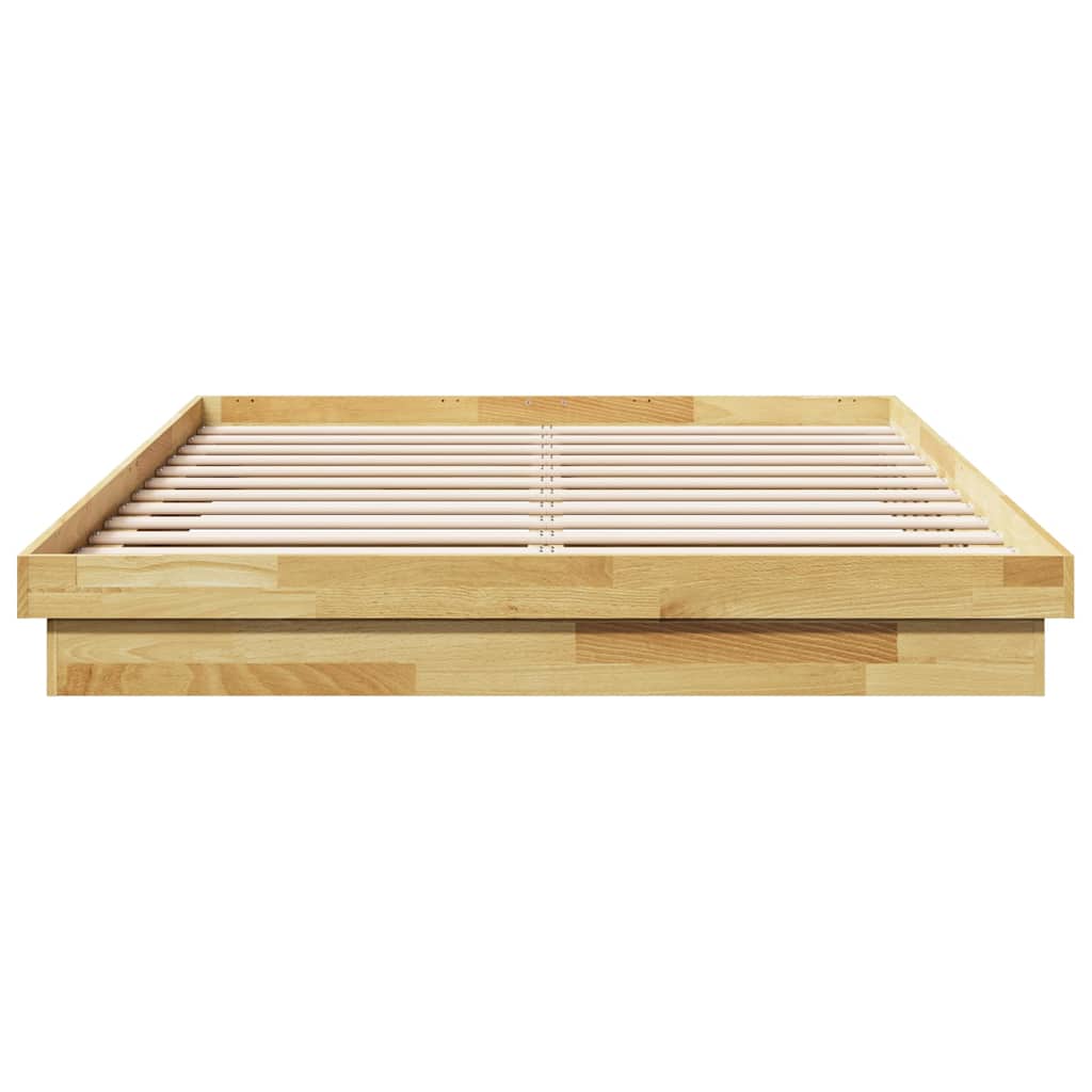 Bedframe zonder matras 160x200 cm massief hout eiken is nu te koop bij PeponiXL, paradijselijk wonen!